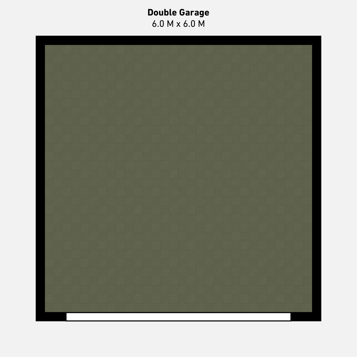 Double Garage Floor Kit, Single Colour