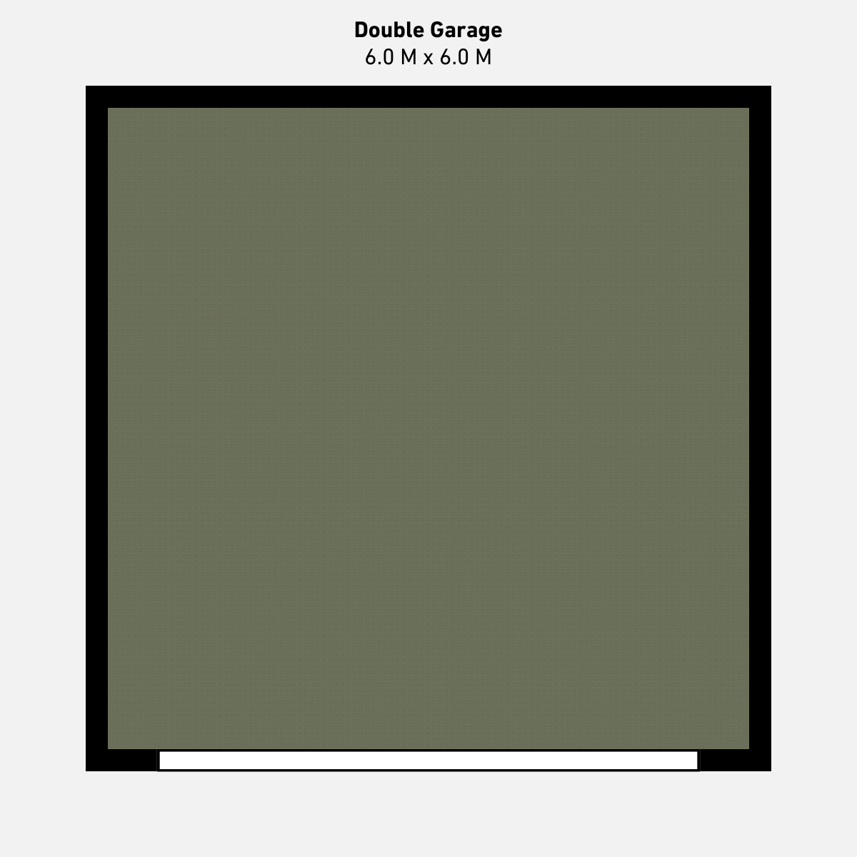 Double Garage Floor Kit, Single Colour