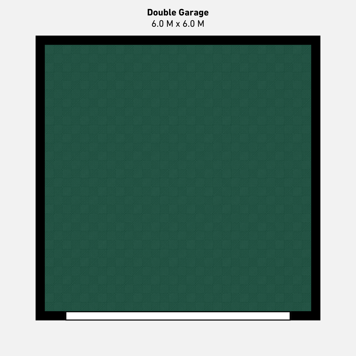 Double Garage Floor Kit, Single Colour