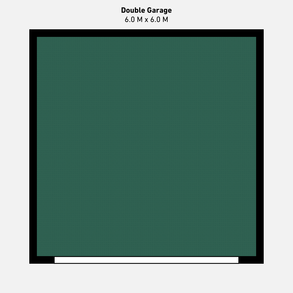Double Garage Floor Kit, Single Colour