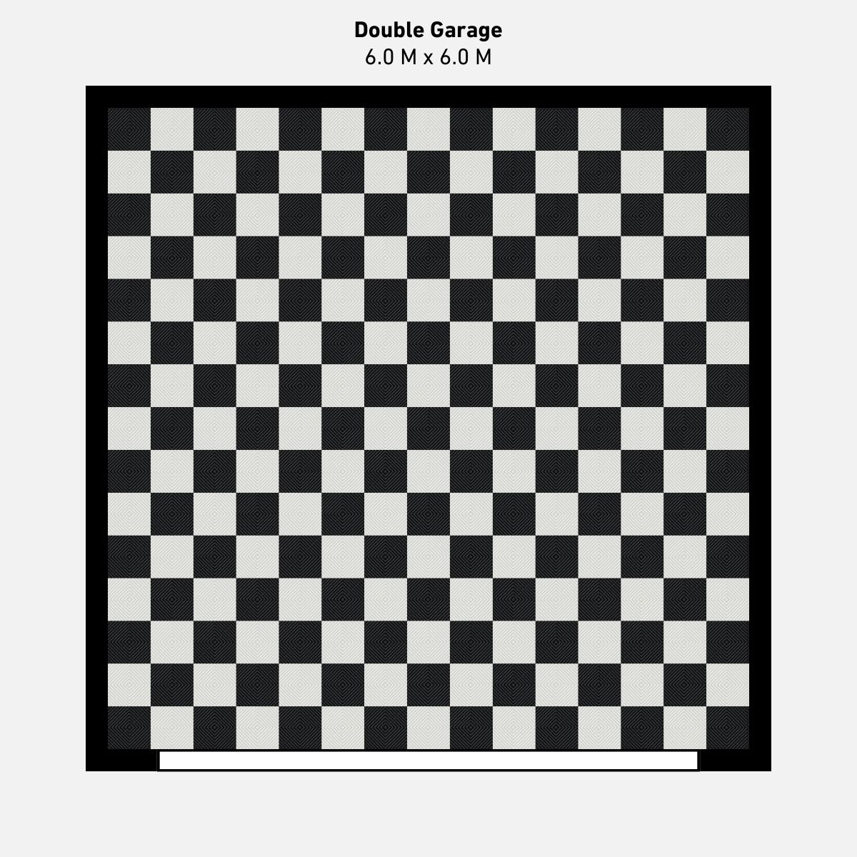 Double Garage Floor Kit, Chequer