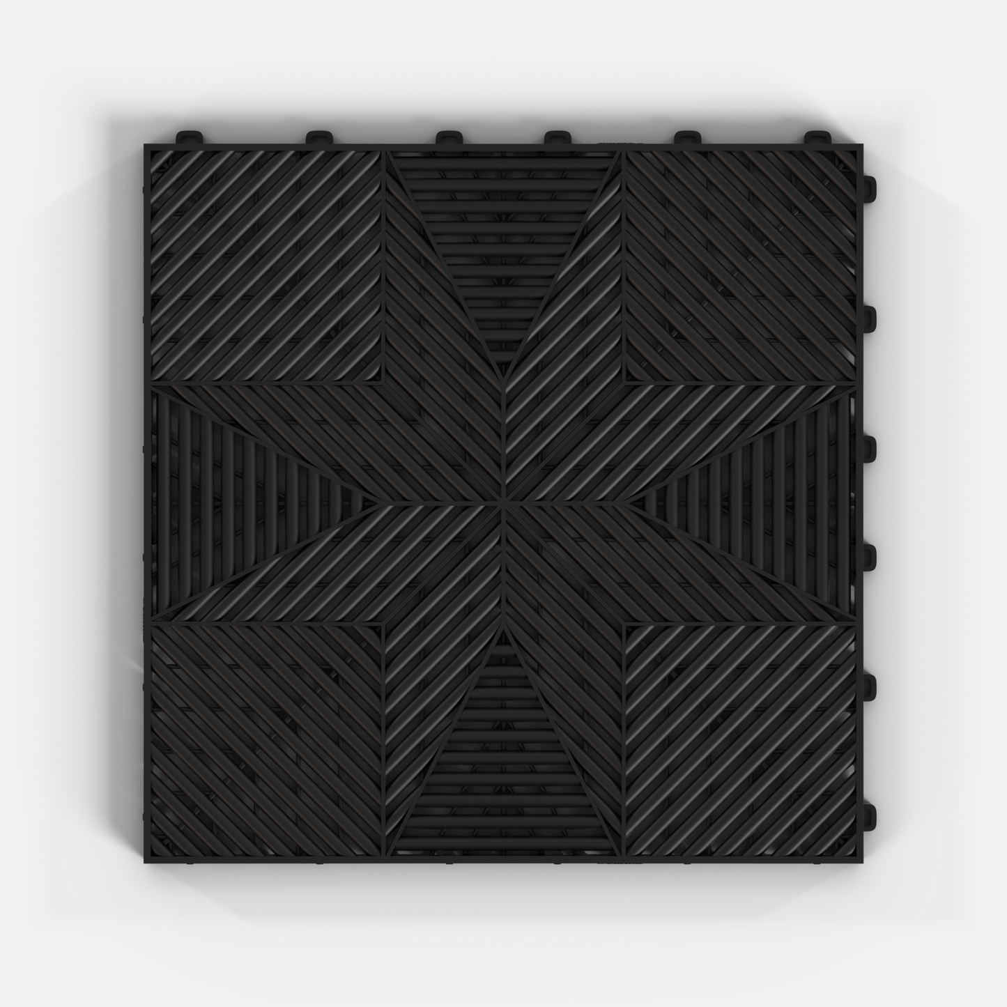 ULTRAFLUX Garage Floor Tile, Jet Black (16-Pack)