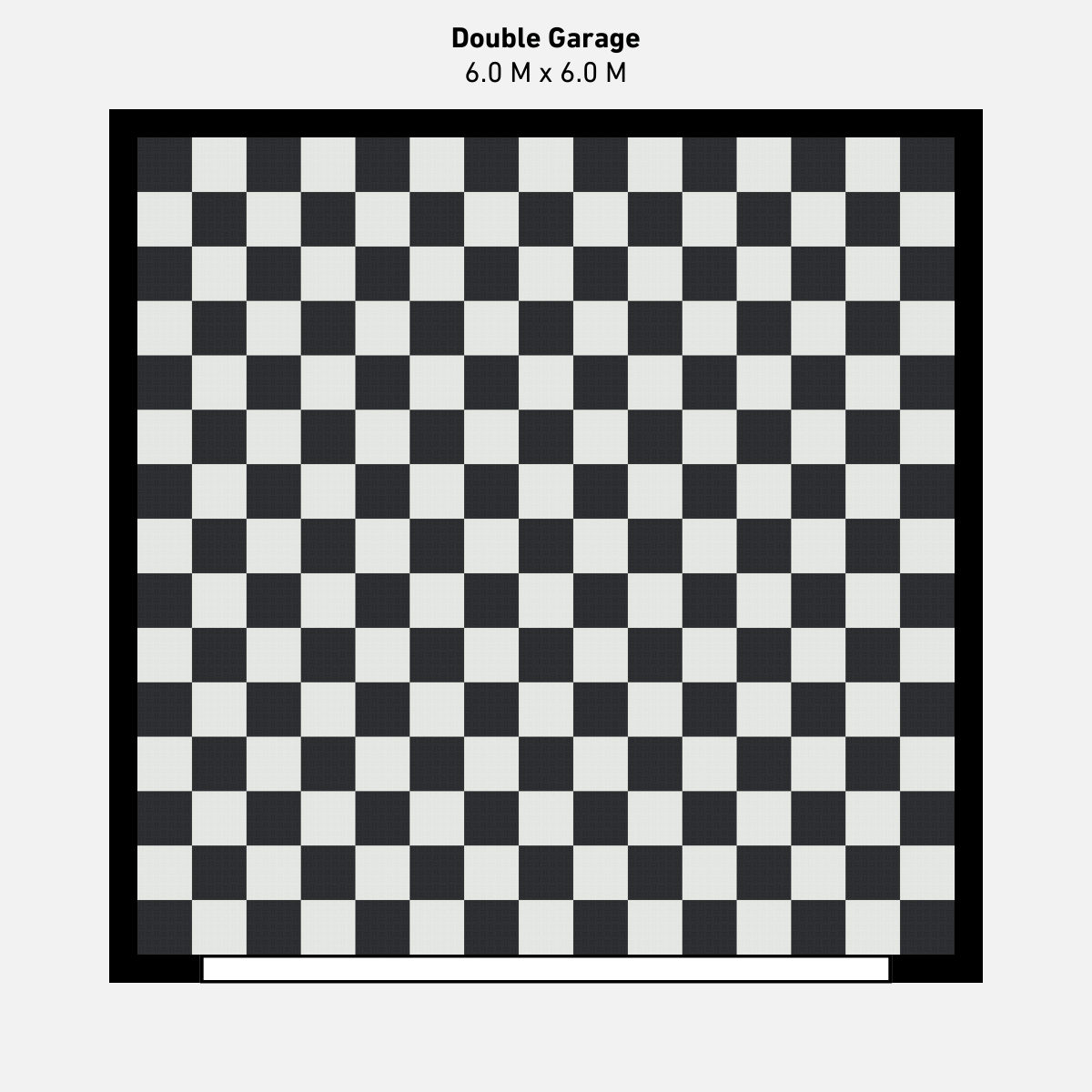 Double Garage Floor Kit, Chequer