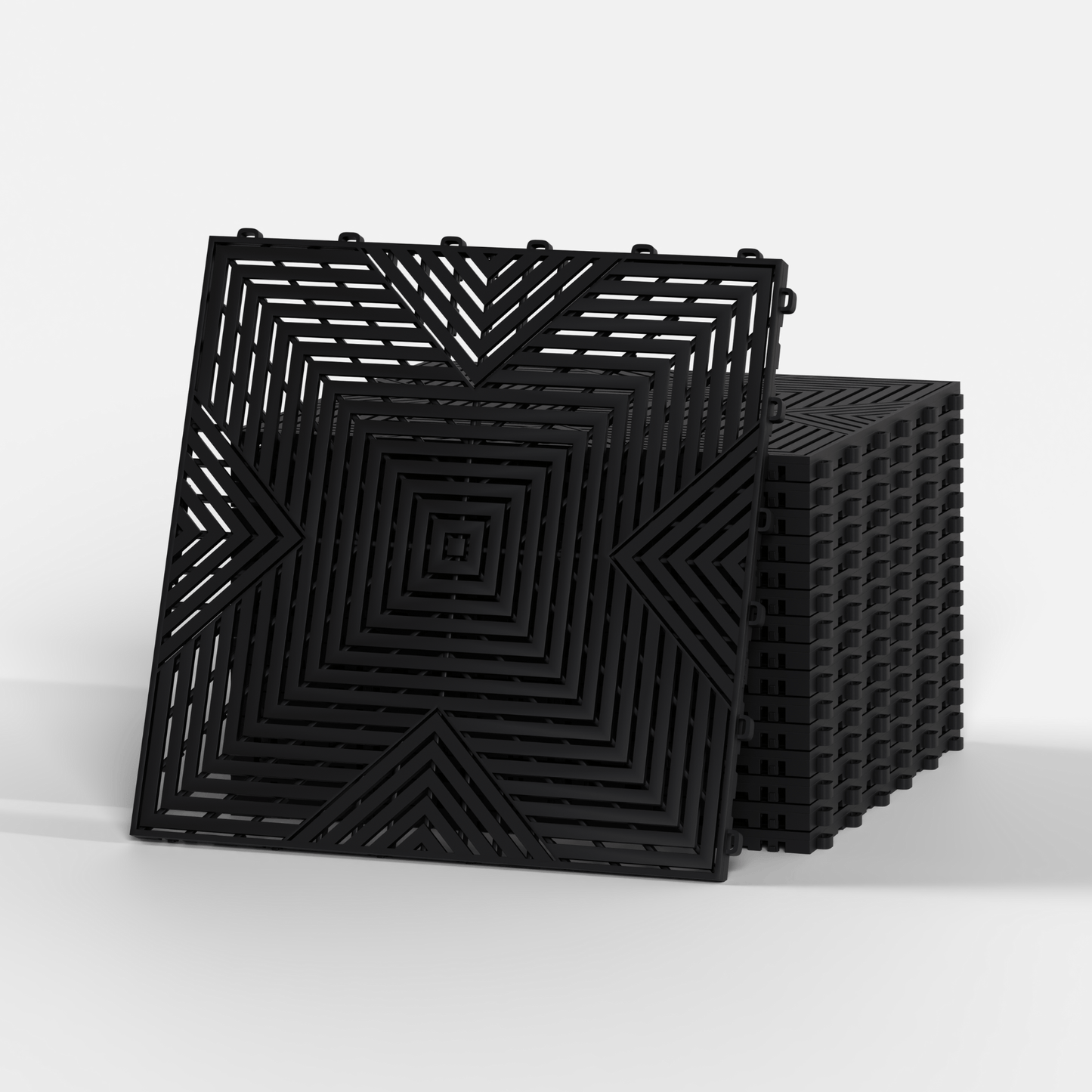 ULTRACORE Garage Floor Tile, Jet Black (16-Pack)