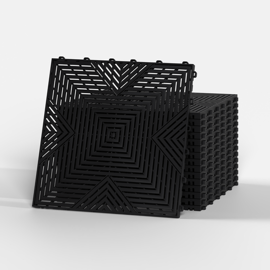 ULTRACORE Garage Floor Tile, Jet Black (16-Pack)