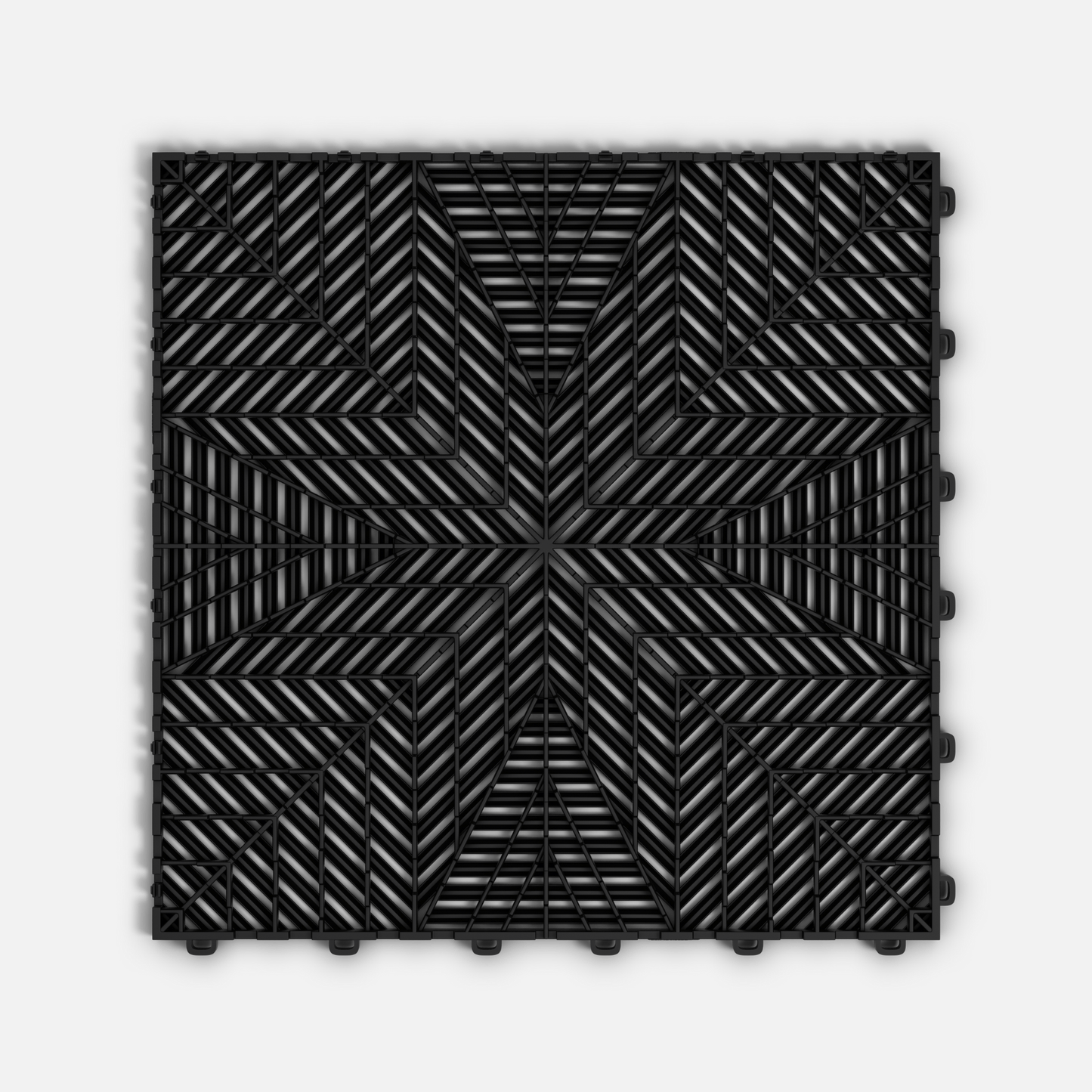 ULTRAFLUX Garage Floor Tile, Jet Black (16-Pack)