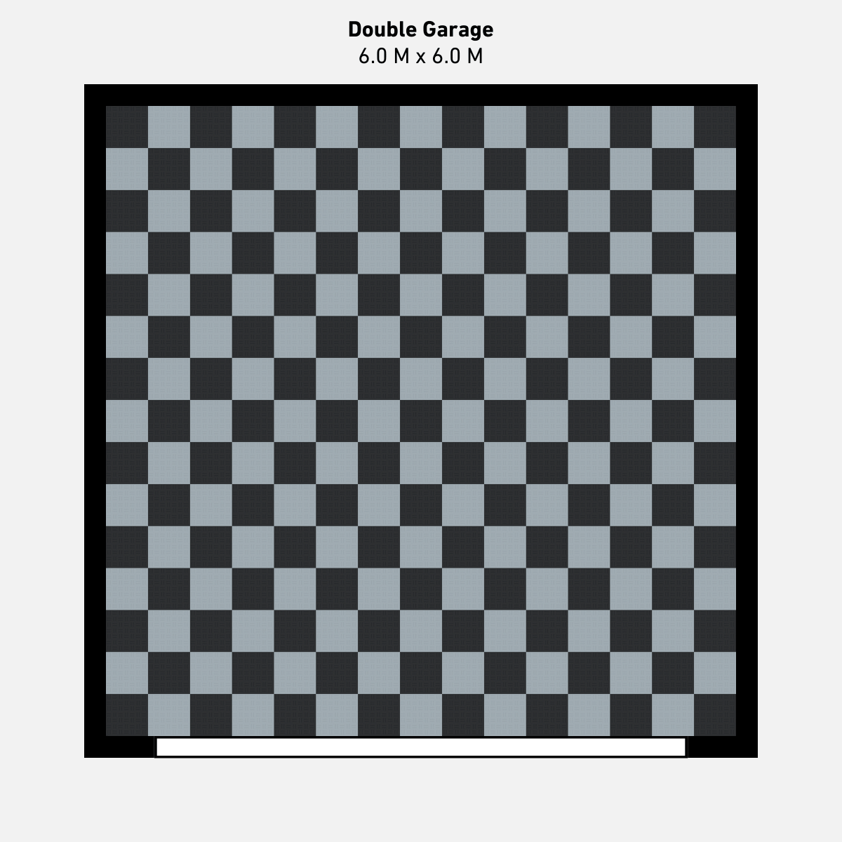 Double Garage Floor Kit, Chequer