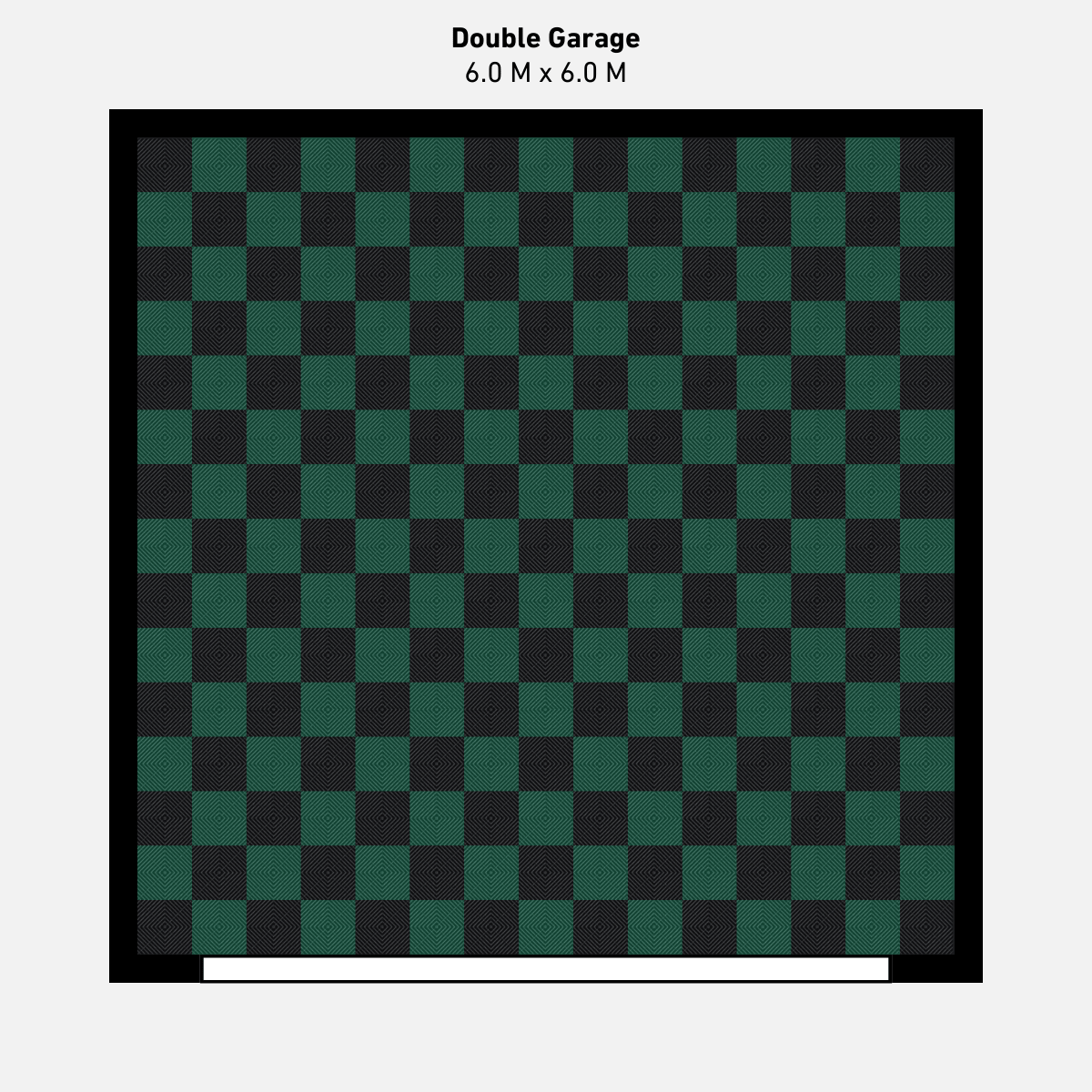 Double Garage Floor Kit, Chequer