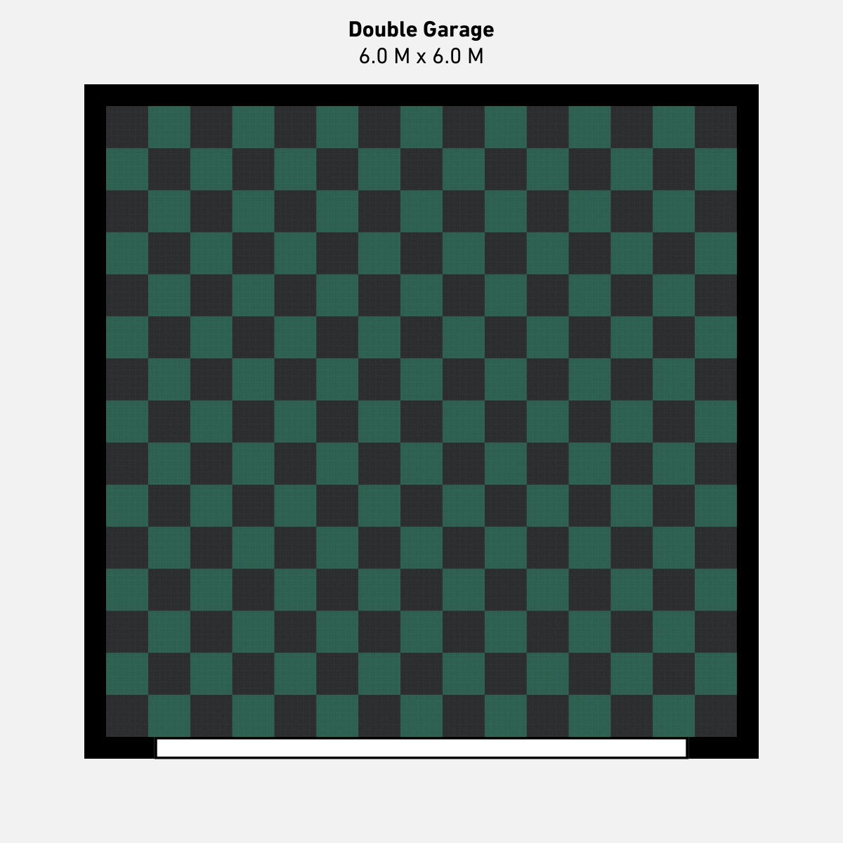 Double Garage Floor Kit, Chequer