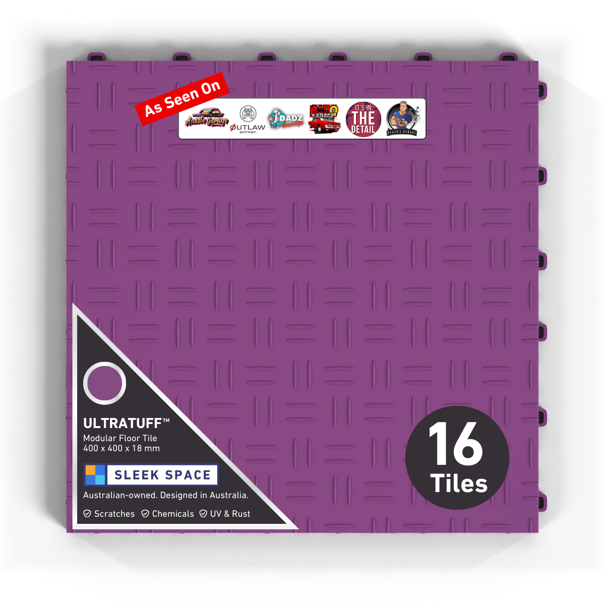 ULTRATUFF Garage Floor Tile, Phantom Purple (16-Pack)