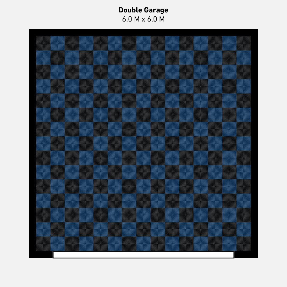 Double Garage Floor Kit, Chequer
