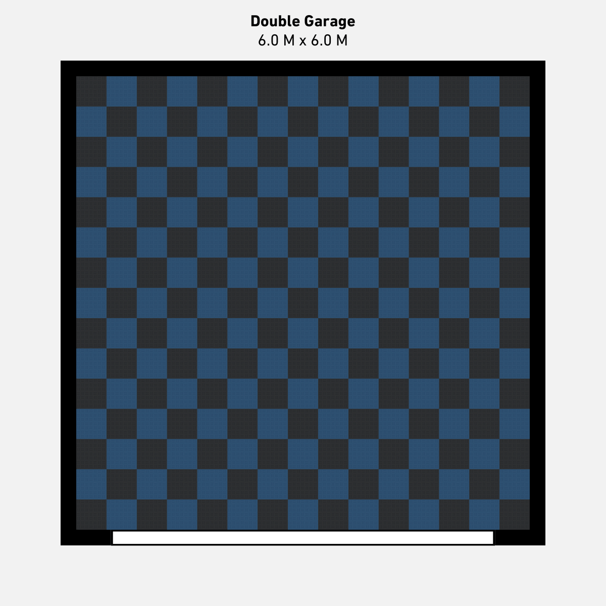 Double Garage Floor Kit, Chequer