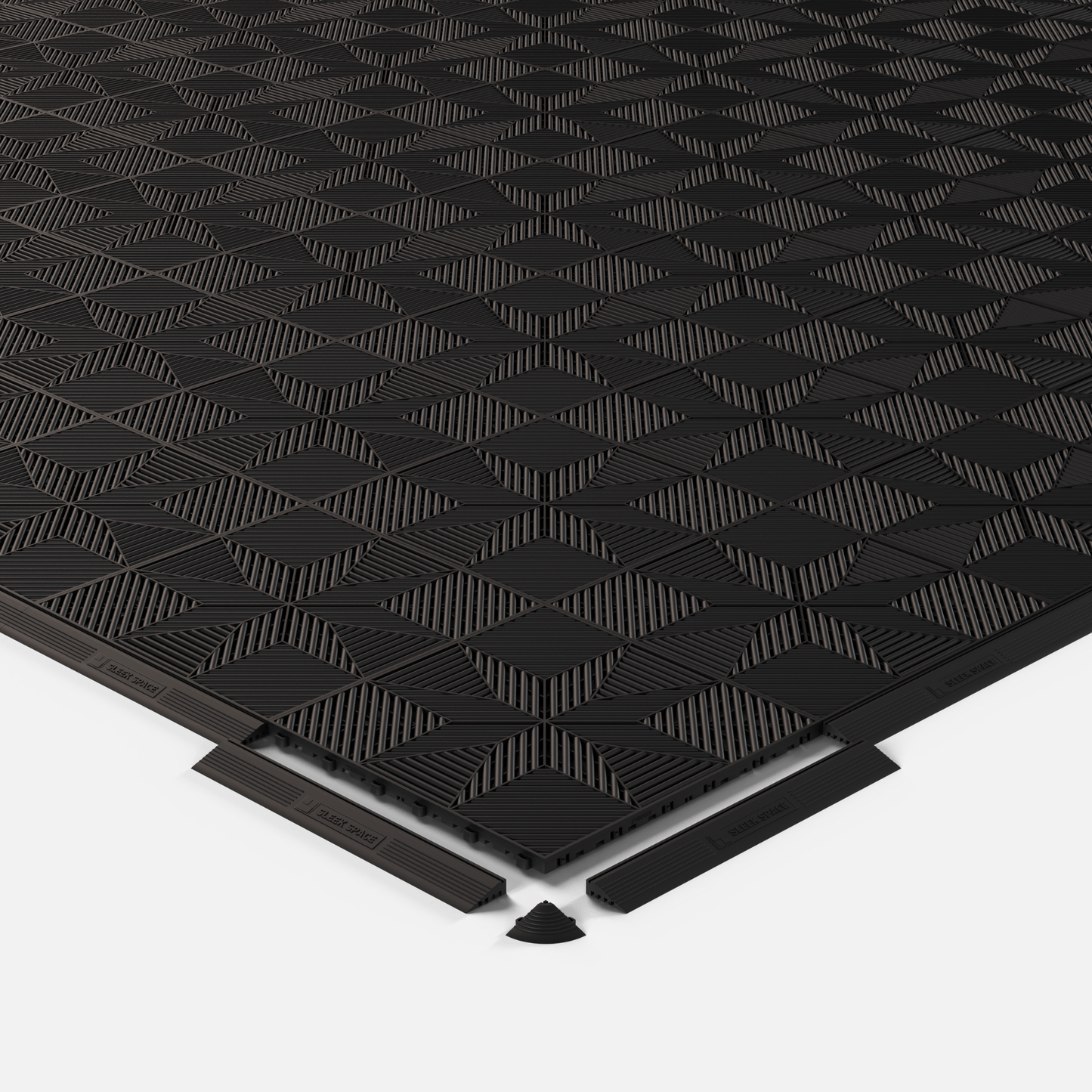 ULTRAFLUX Garage Floor Tile, Jet Black (16-Pack)