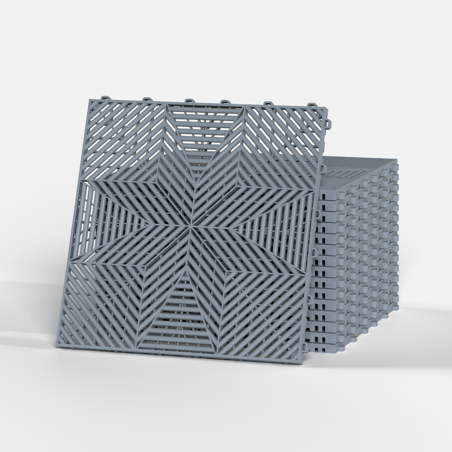 ULTRAFLUX Garage Floor Tile, Silver Grey (16-Pack)