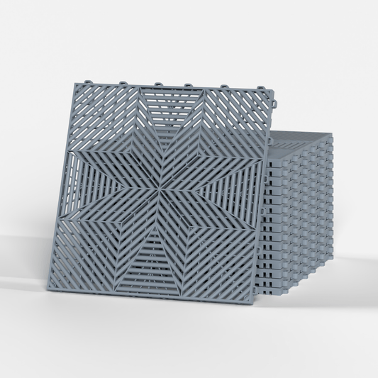 ULTRAFLUX Garage Floor Tile, Silver Grey (16-Pack)