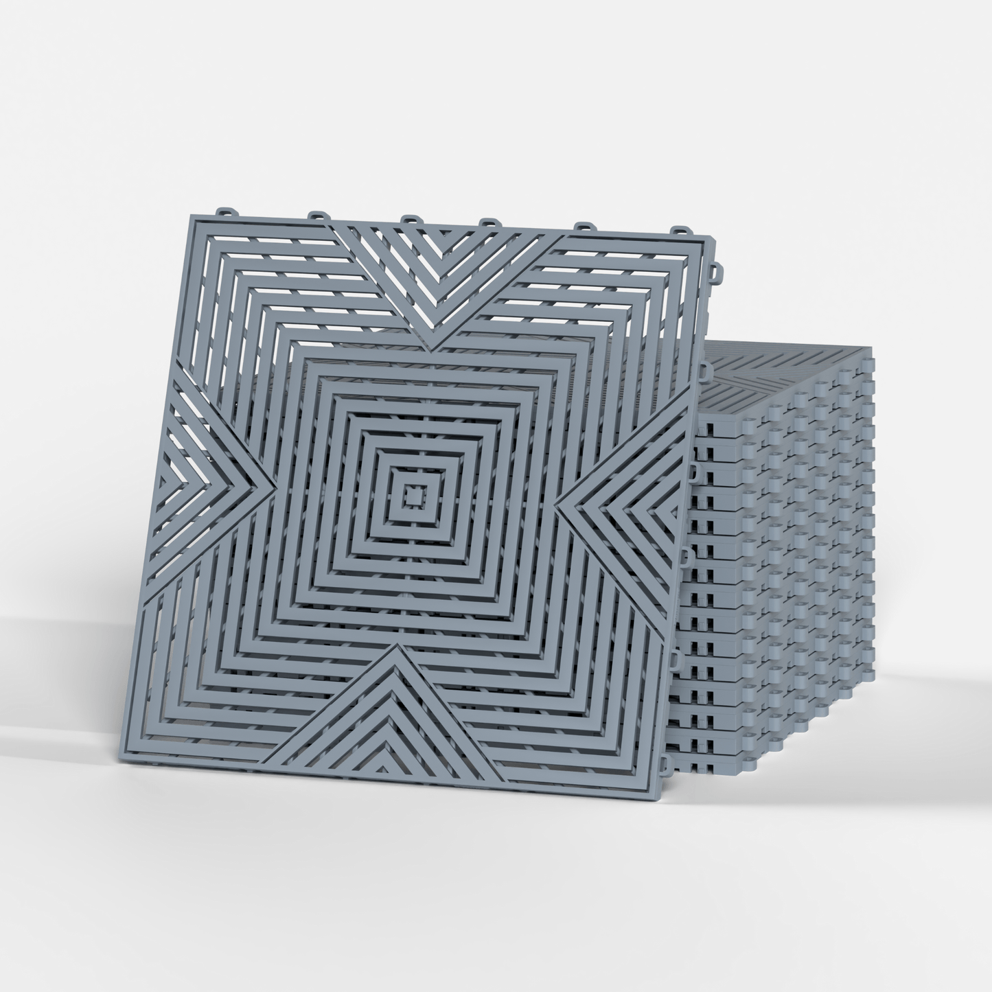 ULTRACORE Garage Floor Tile, Silver Grey (16-Pack)