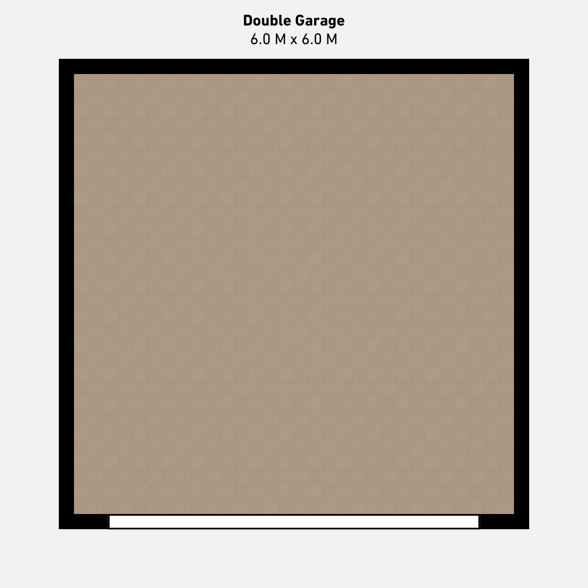 Double Garage Floor Kit, Single Colour