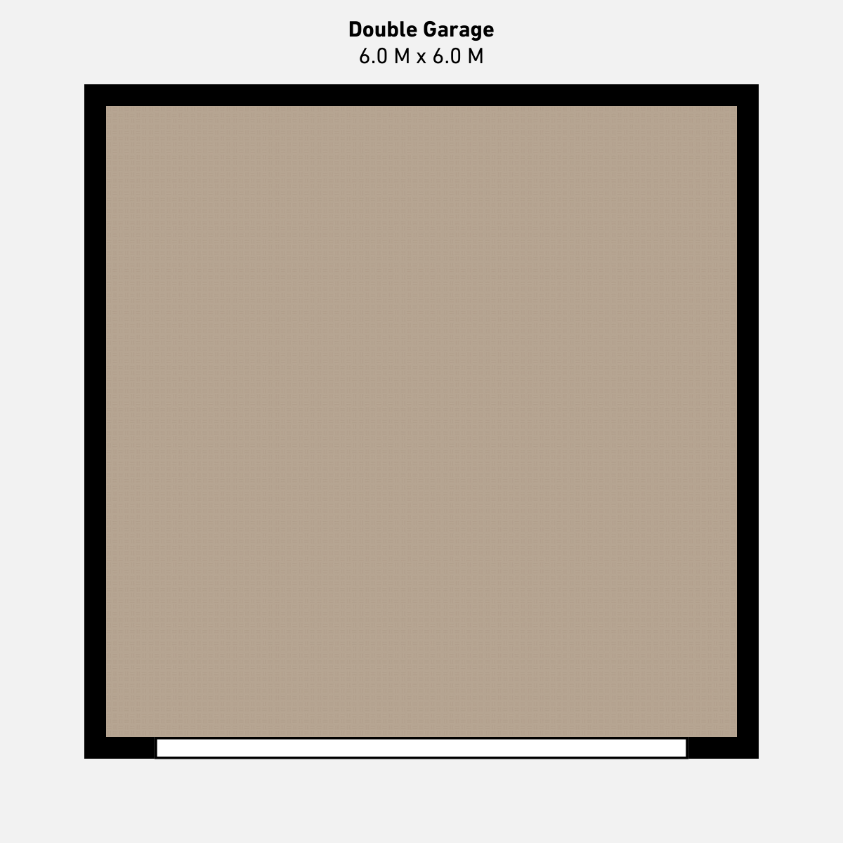 Double Garage Floor Kit, Single Colour