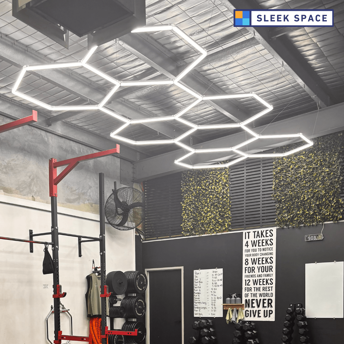 8-Grid Large Hexagon Light (4.8x2.1m, 296W)