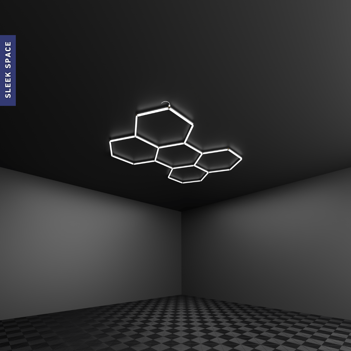 5-Grid Large Hexagon Light (3.0x2.1m, 192W)