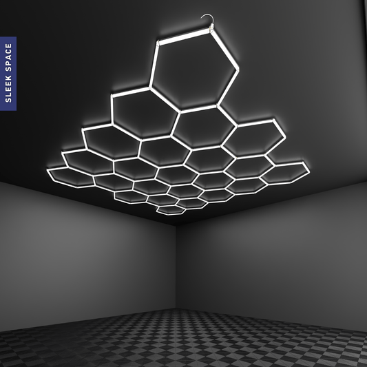 Hexagonal LED garage light