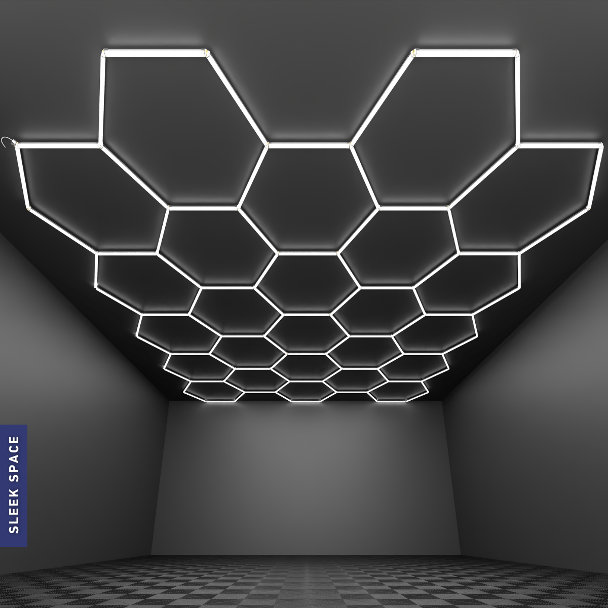 25-Grid Large Hexagon Light (5.7x4.8m, 752W)