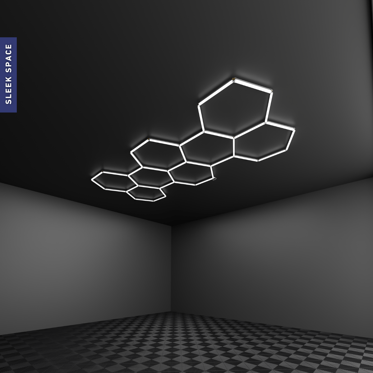 8-Grid Large Hexagon Light (4.8x2.1m, 296W)