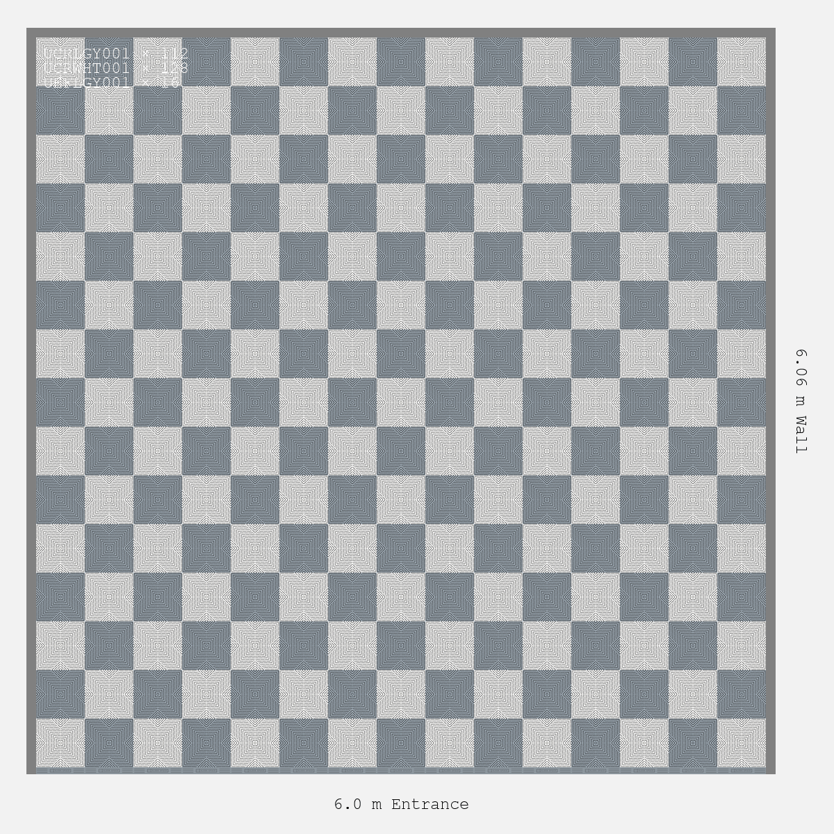 ULTRACORE Chequer Design Silver Grey Neutral Alpine White