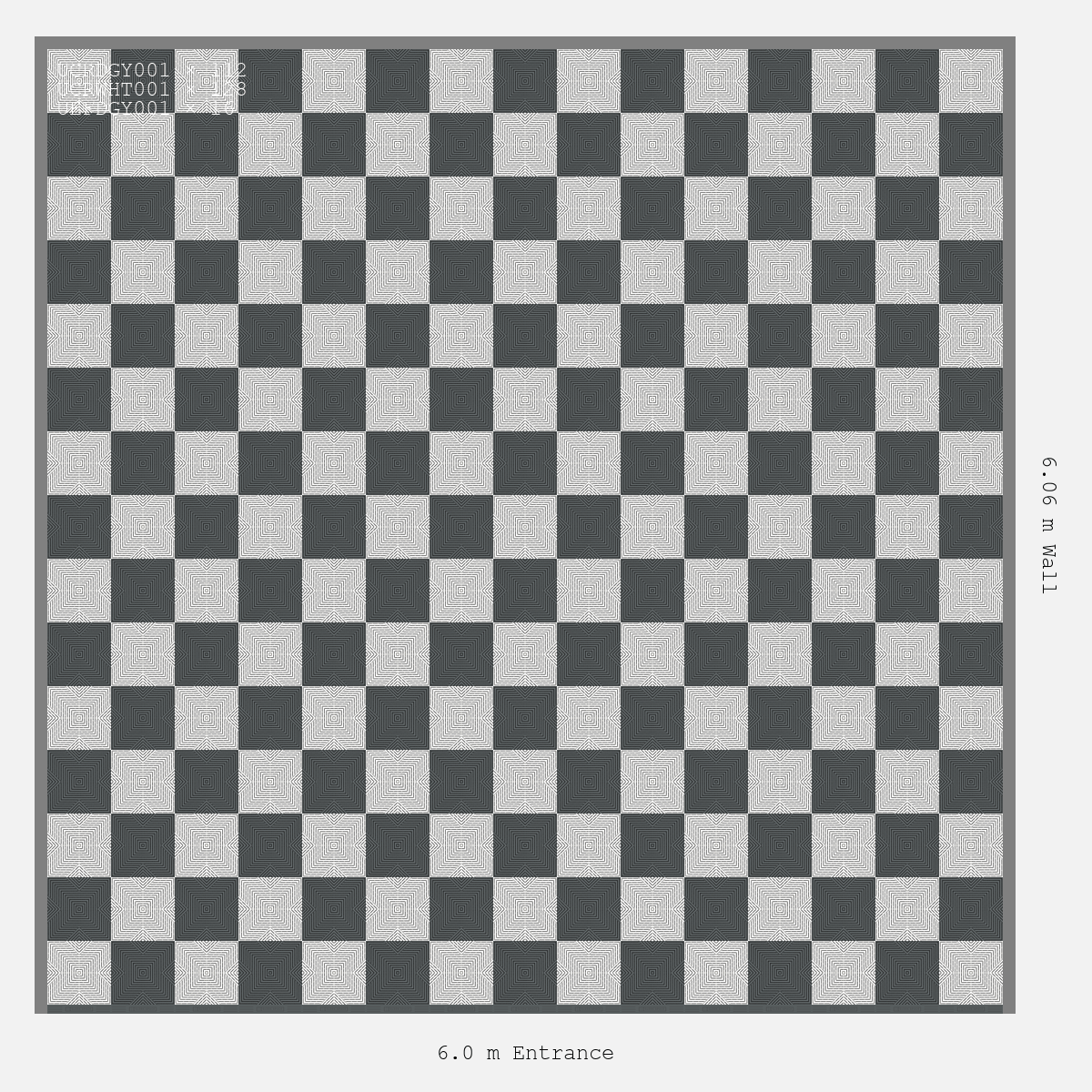 ULTRACORE Chequer Design Space Grey Neutral Alpine White