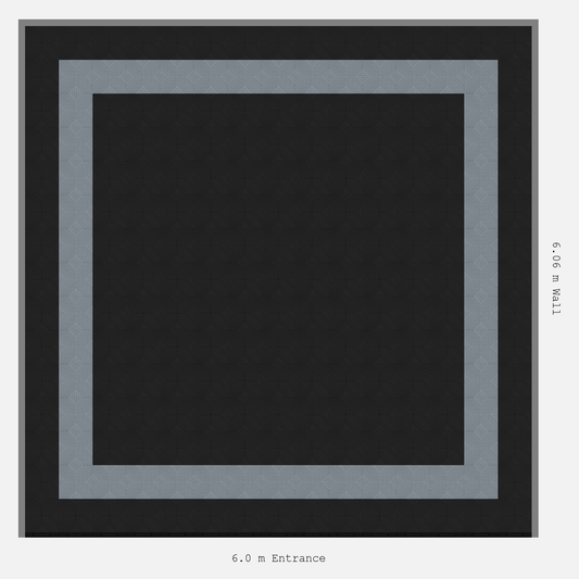 ULTRACORE Double Border Plain Infill Design Outer/Infill: Jet Black - Inner: Silver Grey