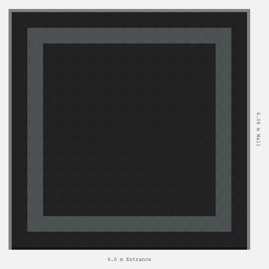 ULTRACORE Double Border Plain Infill Design Outer/Infill: Jet Black - Inner: Space Grey