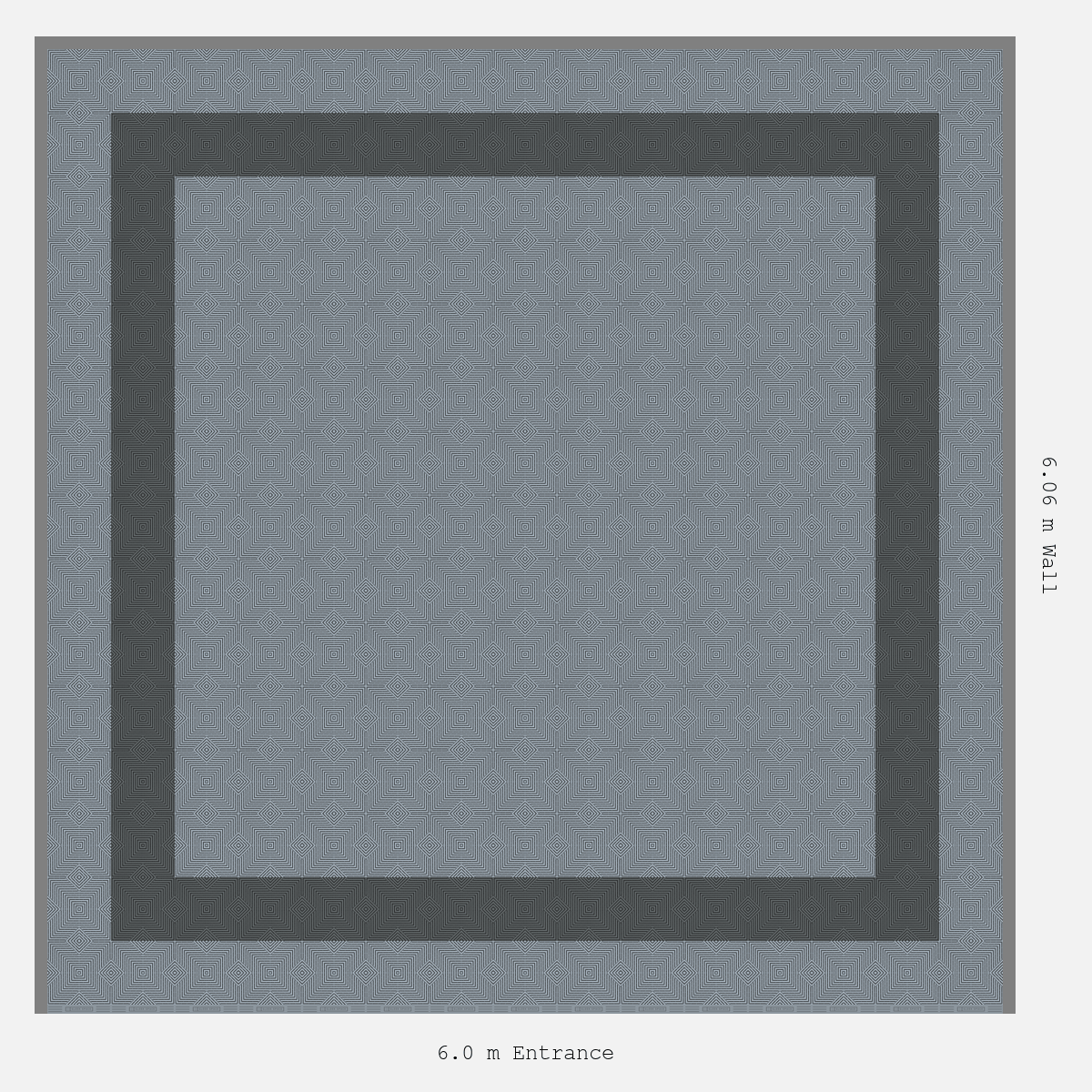 ULTRACORE Double Border Plain Infill Design Outer/Infill: Silver Grey - Inner: Space Grey