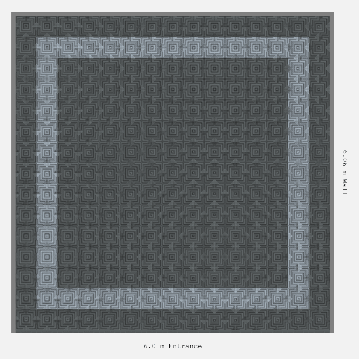 ULTRACORE Double Border Plain Infill Design Outer/Infill: Space Grey - Inner: Silver Grey