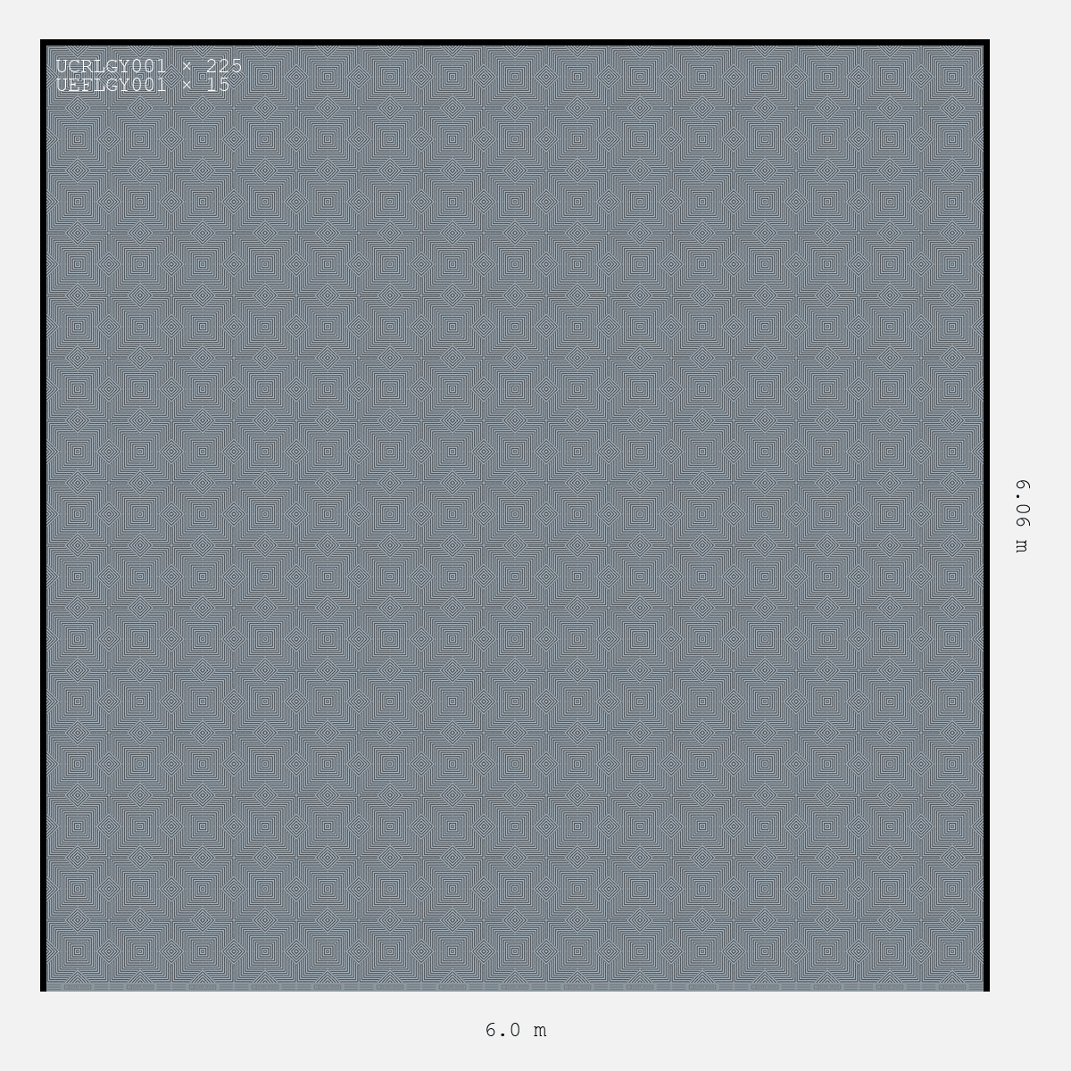 ULTRACORE Plain Design Double Garage 6 x 6 M Silver Grey