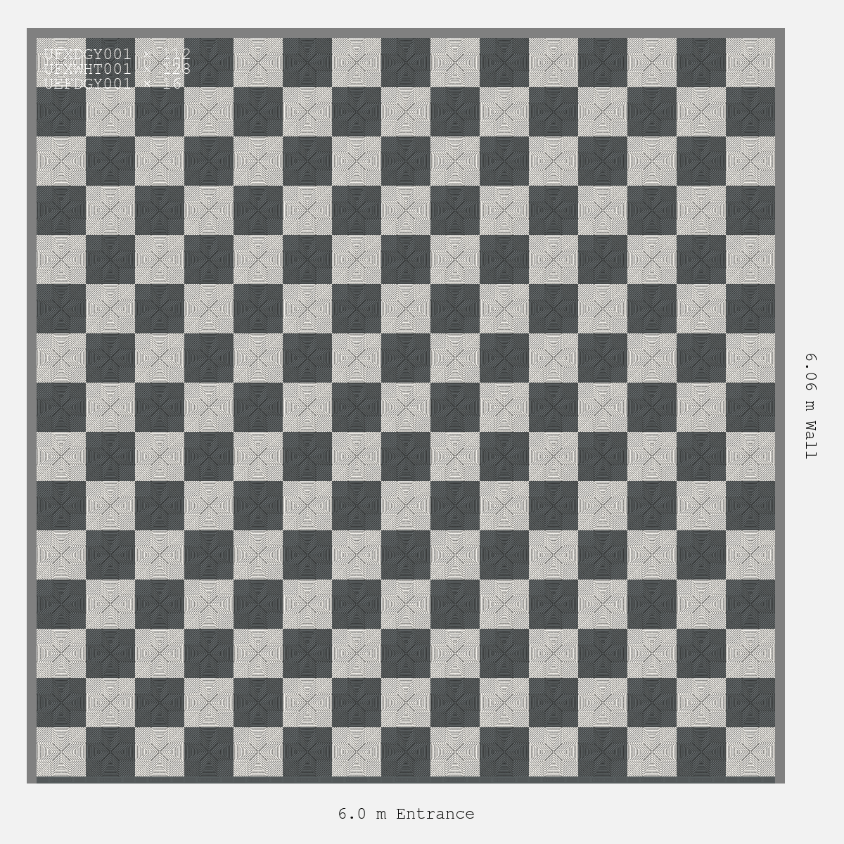 ULTRAFLUX Chequer Design Space Grey Neutral Alpine White