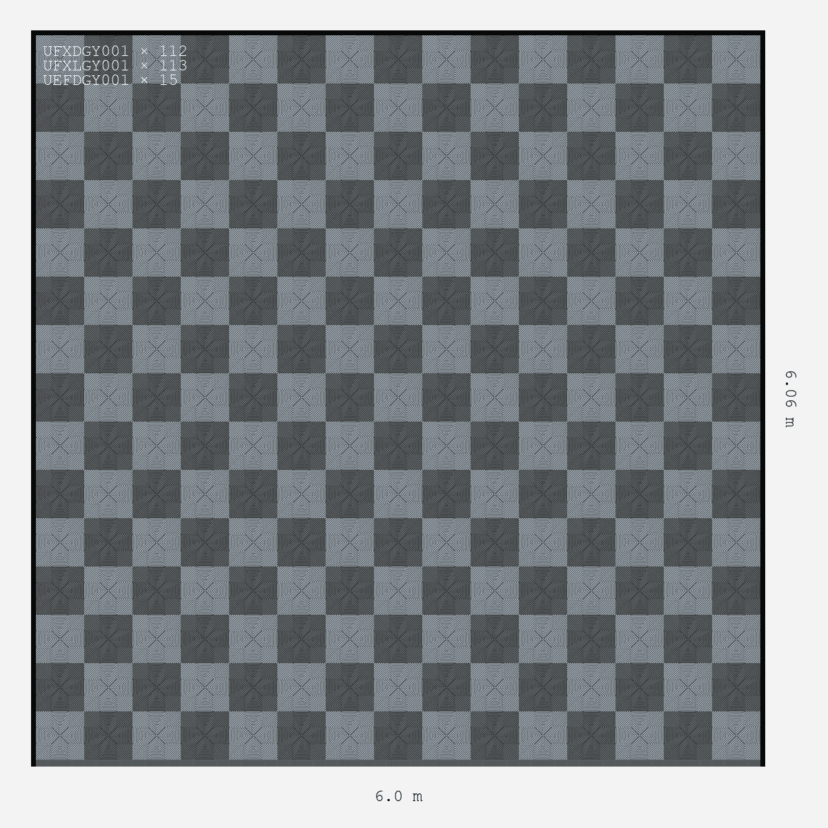 ULTRAFLUX Chequer Design Space Grey Neutral Silver Grey