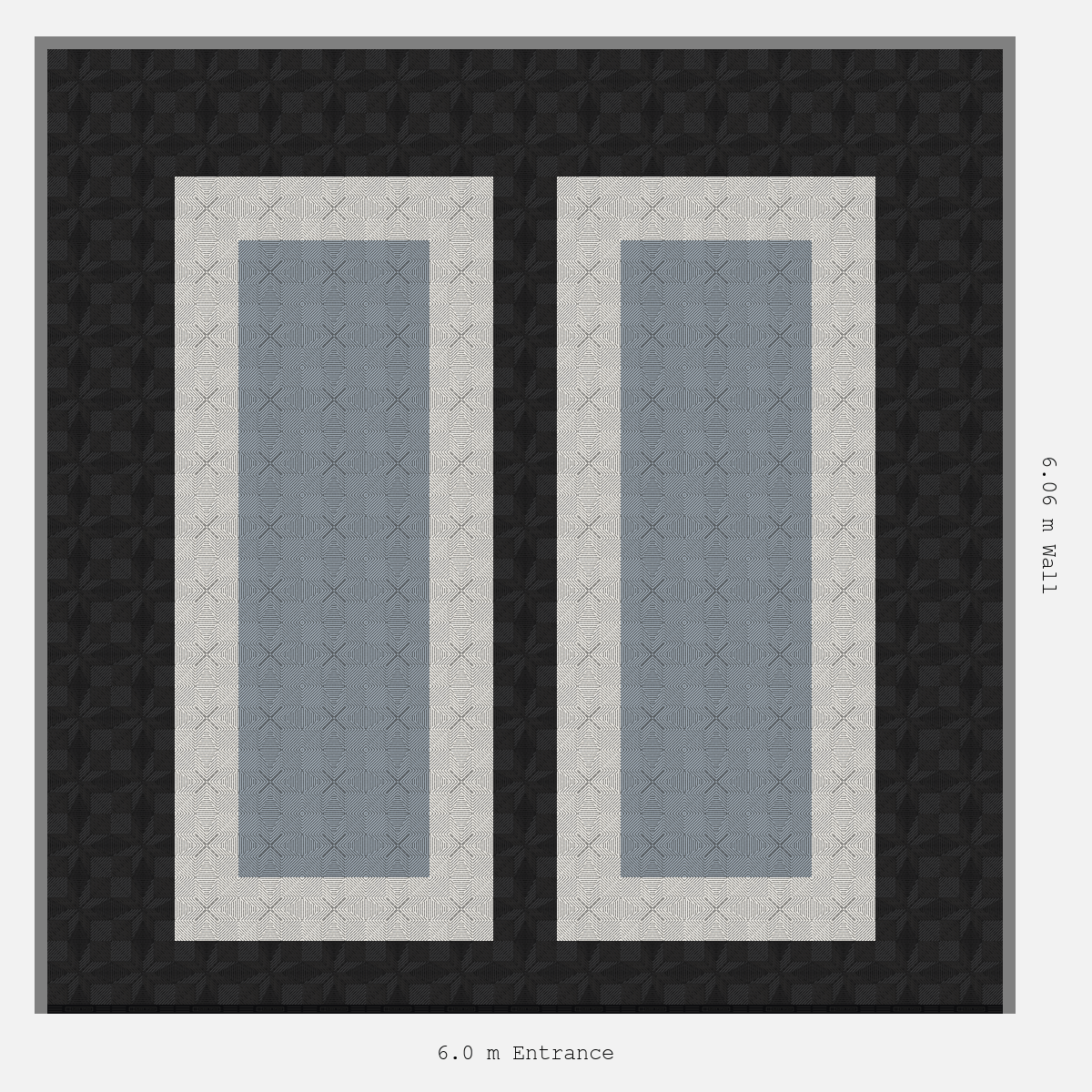ULTRAFLUX Parking Bay Plain Infill Design Base: Jet Black - Outline: Alpine White - Infill: Silver Grey