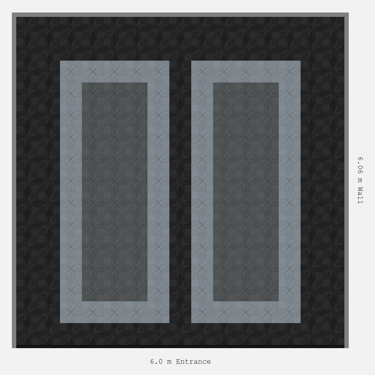 ULTRAFLUX Parking Bay Plain Infill Design Base: Jet Black - Outline: Silver Grey - Infill: Space Grey