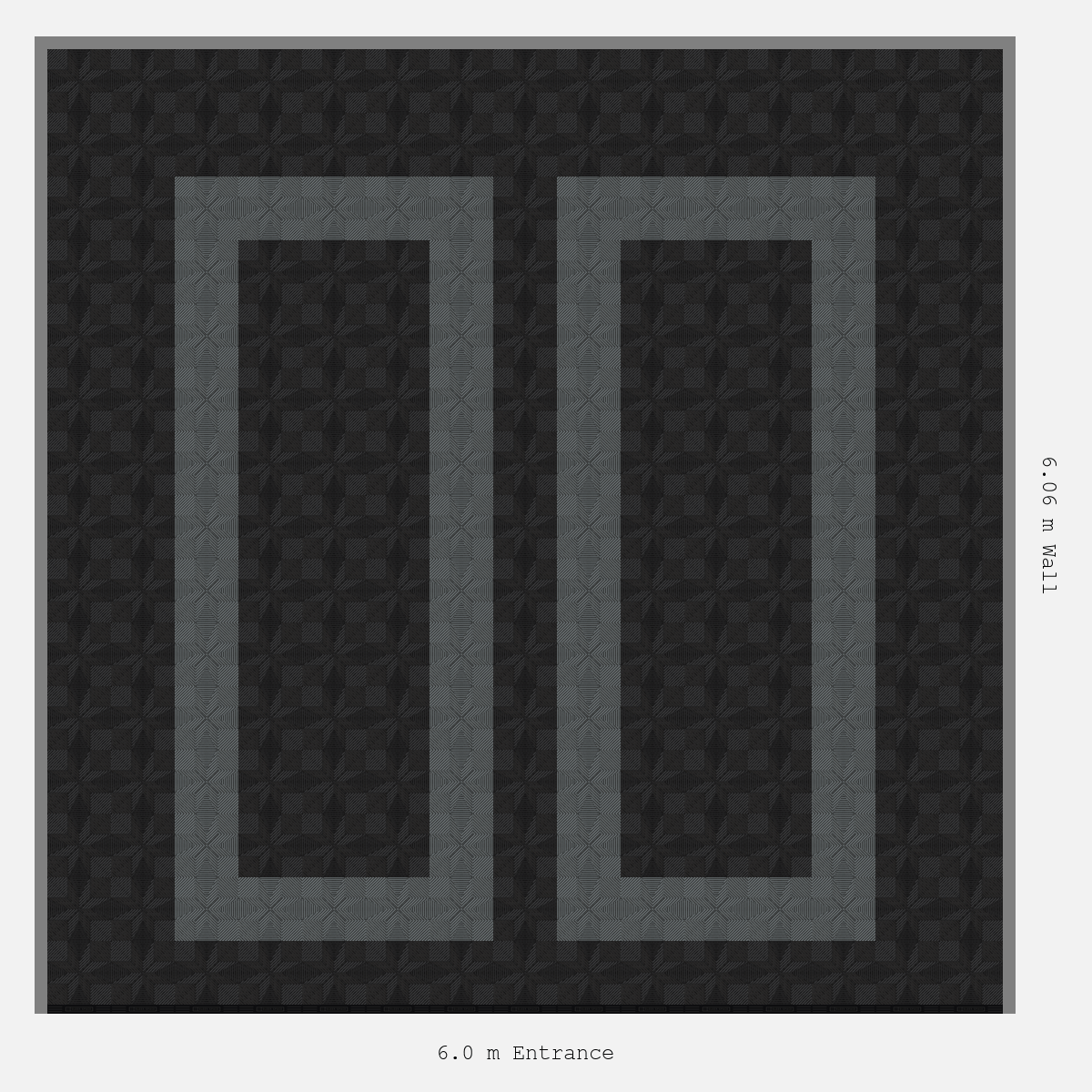 ULTRAFLUX Parking Bay Plain Infill Design Base: Jet Black - Outline: Space Grey - Infill: Jet Black