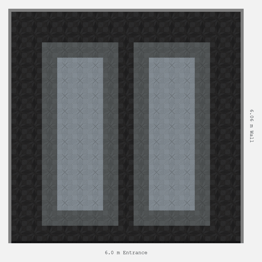 ULTRAFLUX Parking Bay Plain Infill Design Base: Jet Black - Outline: Space Grey - Infill: Silver Grey