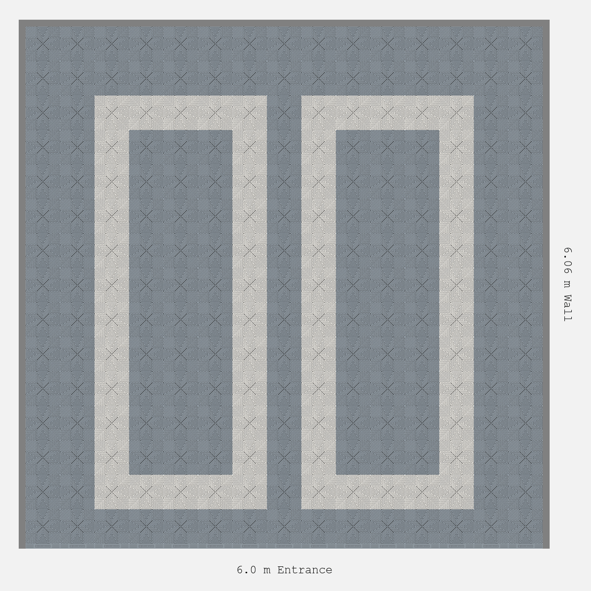 ULTRAFLUX Parking Bay Plain Infill Design Base: Silver Grey - Outline: Alpine White - Infill: Silver Grey