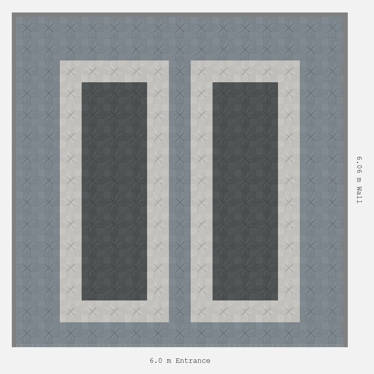 ULTRAFLUX Parking Bay Plain Infill Design Base: Silver Grey - Outline: Alpine White - Infill: Space Grey