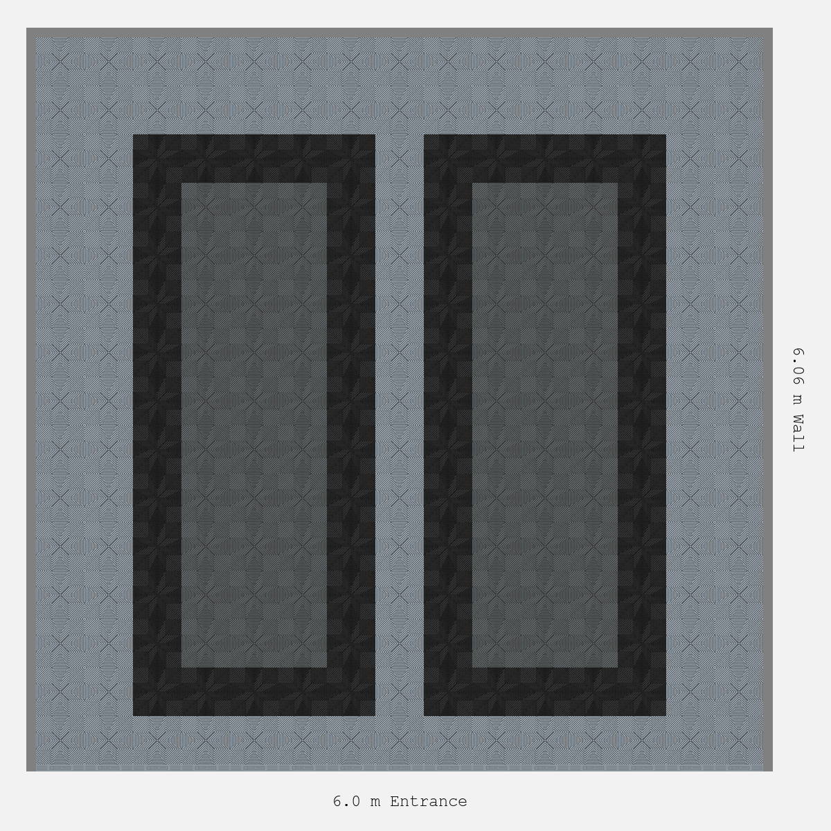 ULTRAFLUX Parking Bay Plain Infill Design Base: Silver Grey - Outline: Jet Black - Infill: Space Grey