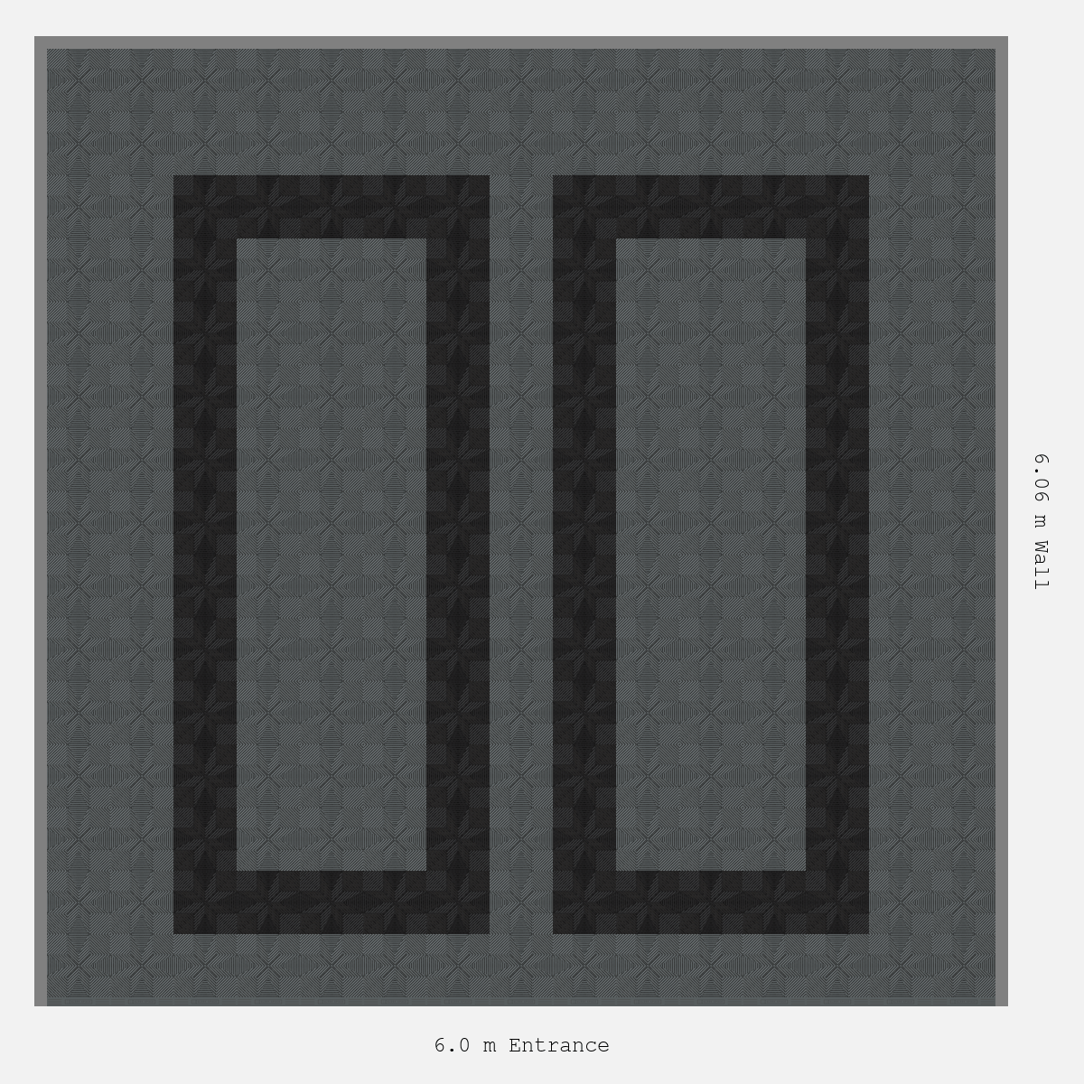 ULTRAFLUX Parking Bay Plain Infill Design Base: Space Grey - Outline: Jet Black - Infill: Space Grey