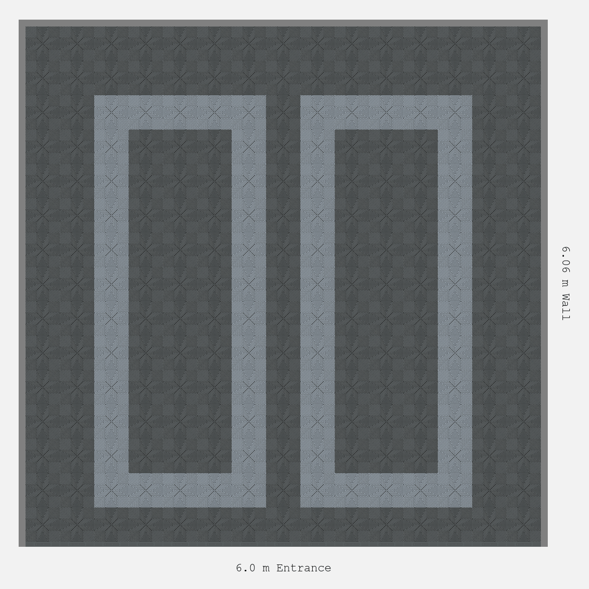 ULTRAFLUX Parking Bay Plain Infill Design Base: Space Grey - Outline: Silver Grey - Infill: Space Grey
