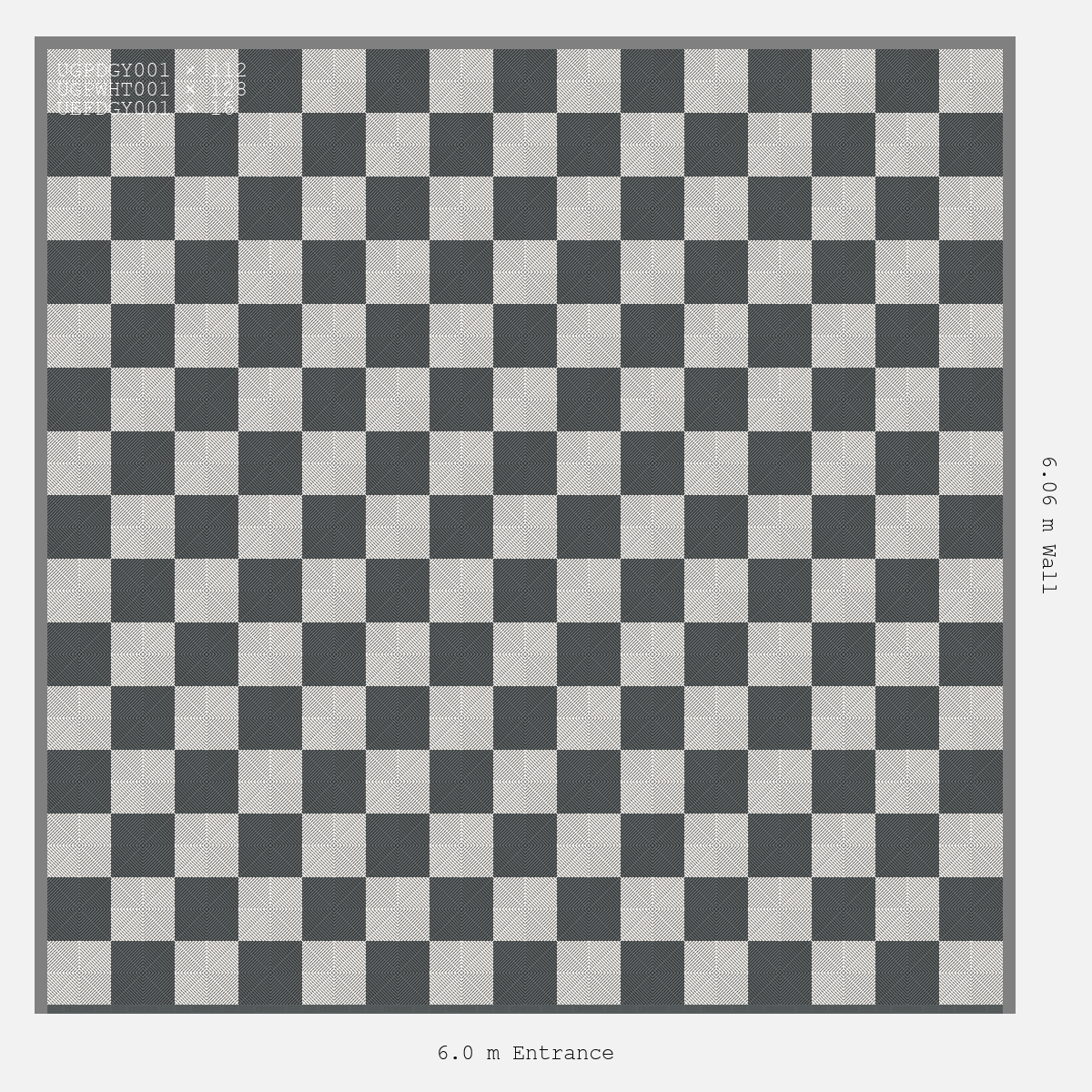 ULTRAGRID Chequer Design Space Grey Neutral Alpine White