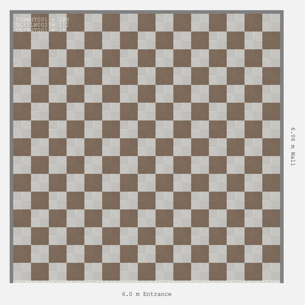ULTRAGRID Chequer Design Alpine White Accent Stone Beige