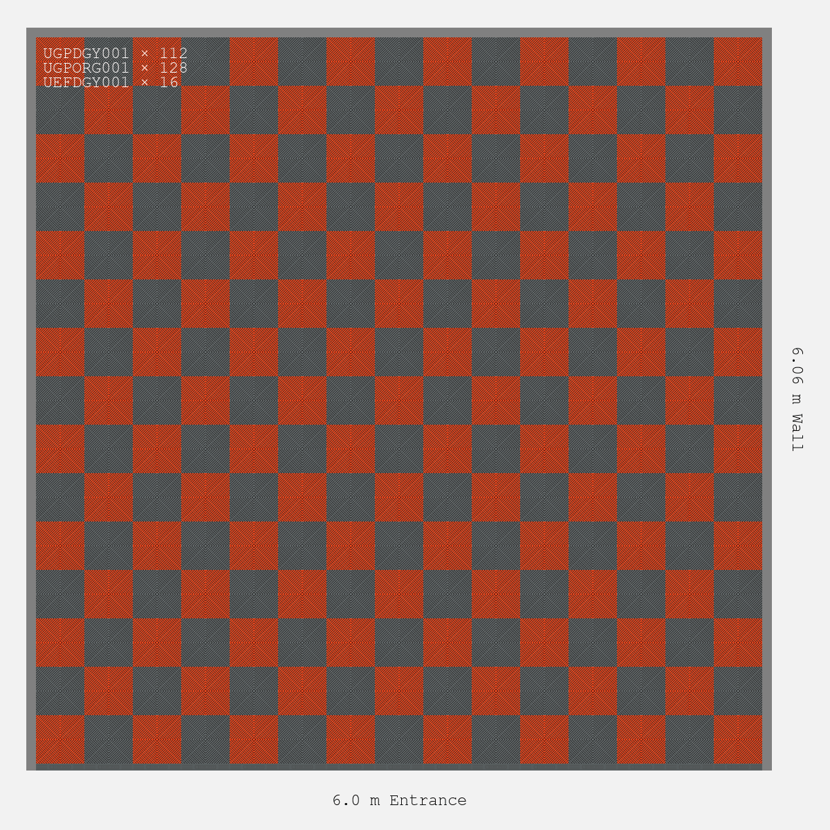 ULTRAGRID Chequer Design Space Grey Accent Lava Orange