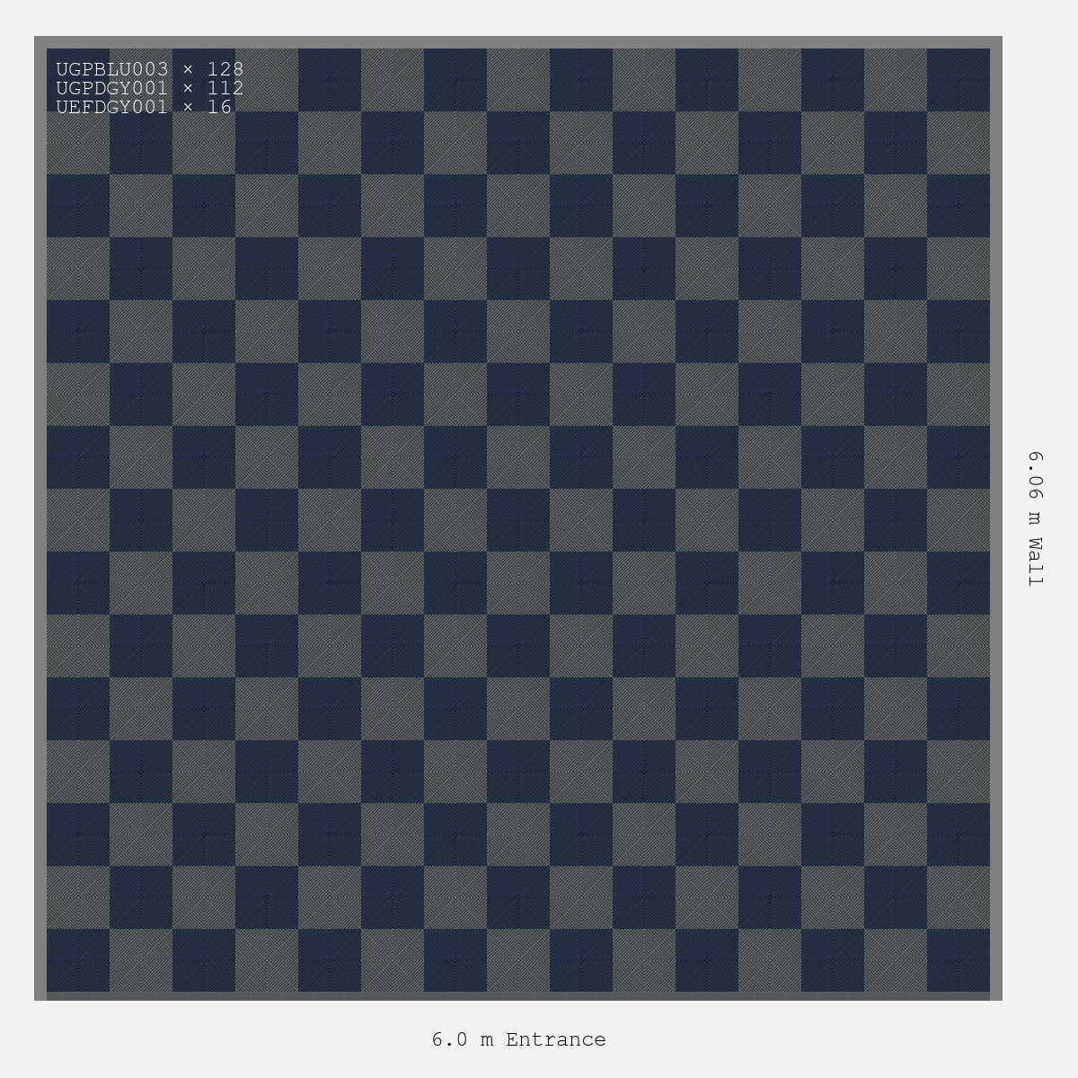 ULTRAGRID Chequer Design Space Grey Accent Night Blue