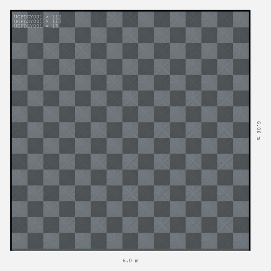 ULTRAGRID Chequer Design Space Grey Neutral Silver Grey